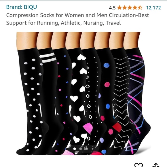 3/$10 🏷️  6 pairs of compression socks size small - Picture 2 of 3
